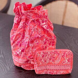 VERA BRADLEY Drawstring Bag and Cosmetic Bag